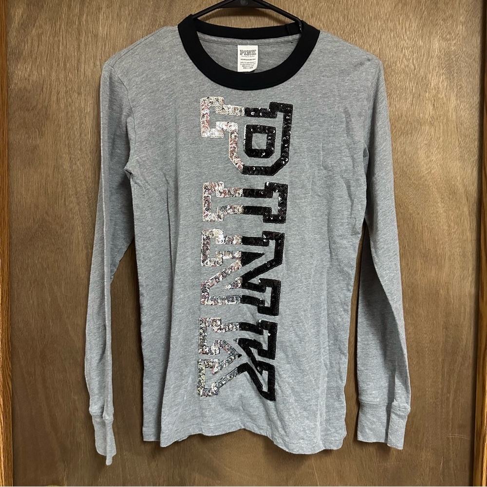 Victorias Secret Pink Bling Long Sleeve Shirt Extra Small